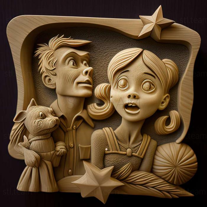 3D model Wish Upon a Star Shape Py and Pippi and the Shooting bcda (STL)